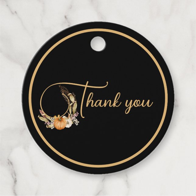 Beautiful Fall THANK YOU   Favour Tags (Front)