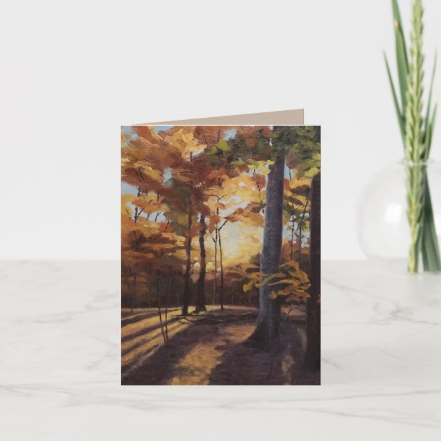 Beautiful Fall Trees Art Card Blank (Front)