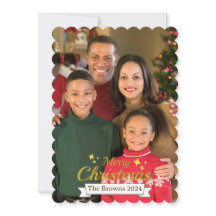 Beautiful Family Photo Merry Christmas Greeting