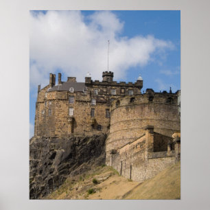 Beautiful famous giant Edinburgh Castle in Poster
