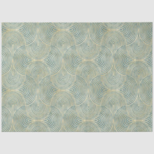 Beautiful ,fan,art deco, pattern,green colours,gre tissue paper