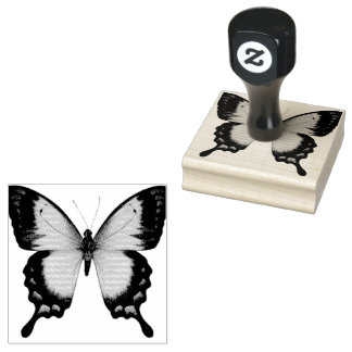 Beautiful Fancy Butterfly  Rubber Stamp