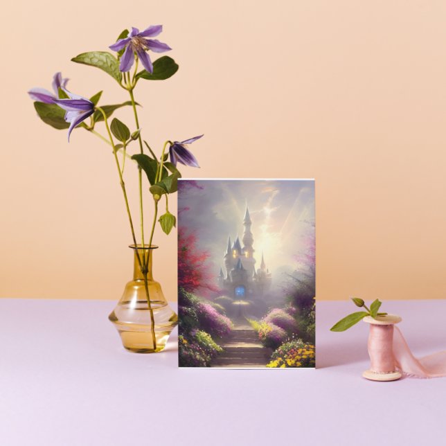 Beautiful Fantasy Castle Gardens Greeting Card (Creator Uploaded)