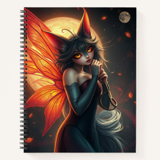 Beautiful Fantasy Cat Fairy Art Notebook