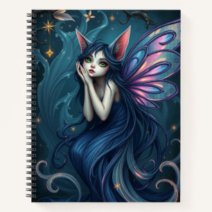 Beautiful Fantasy Cat Fairy Art Notebook