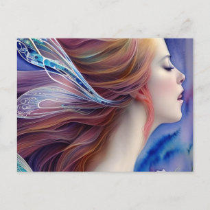 Beautiful Fantasy Fairy with Stunning Wings Postcard