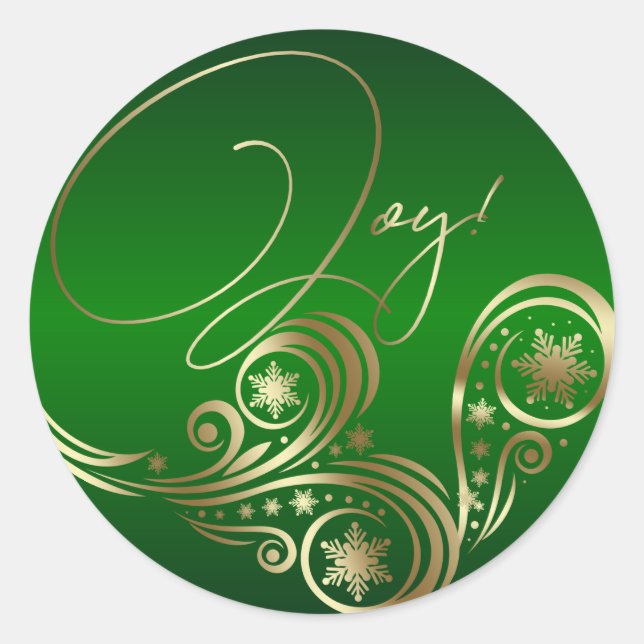 Beautiful Fantasy Green Classic Round Sticker (Front)