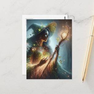 Beautiful Fantasy Magical Nature Woman Postcard
