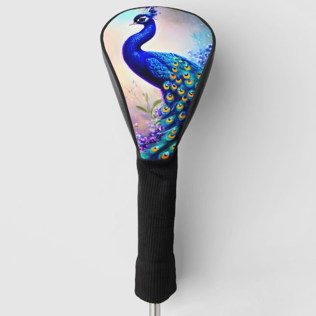 Beautiful Fantasy Peacock  Golf Head Cover (Front)