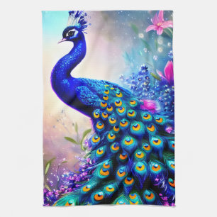 Beautiful Fantasy Peacock  Kitchen Towel