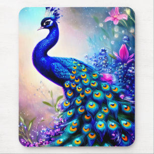 Beautiful Fantasy Peacock  Mouse Pad