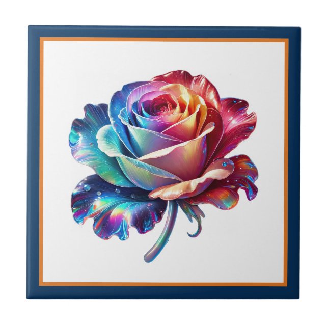Beautiful Fantasy rose lovers  Tile (Front)
