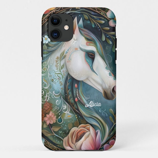 Beautiful Fantasy White Horse Case-Mate iPhone Case (Back)