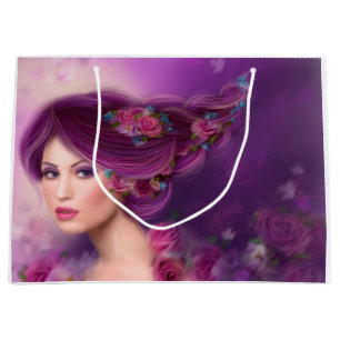 beautiful Fantasy woman fairy Large Gift Bag