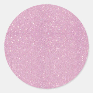 Beautiful fashionable soft purple glitter shinning classic round sticker
