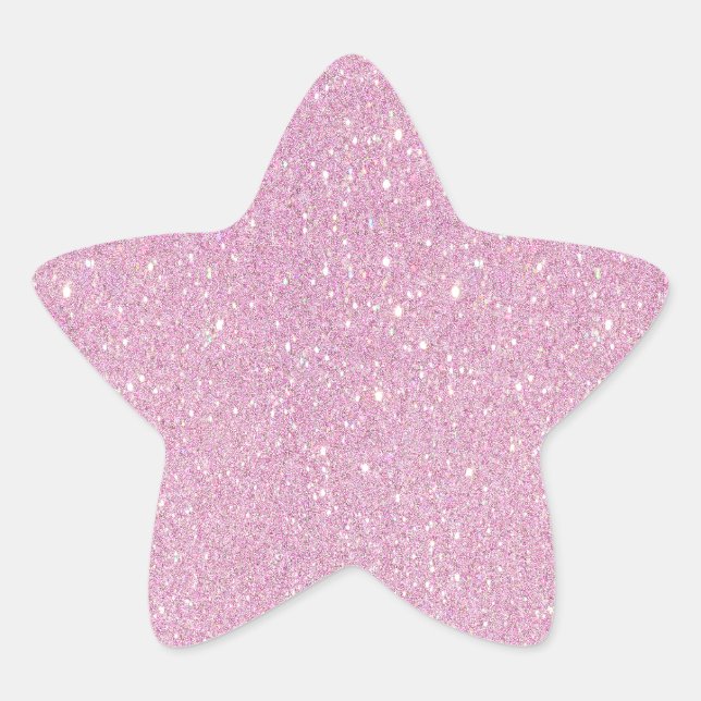 Beautiful fashionable soft purple glitter shinning star sticker (Front)