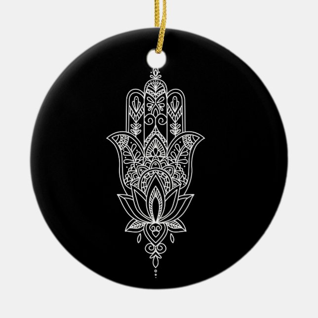 Beautiful Fatimas hand Ceramic Ornament (Front)