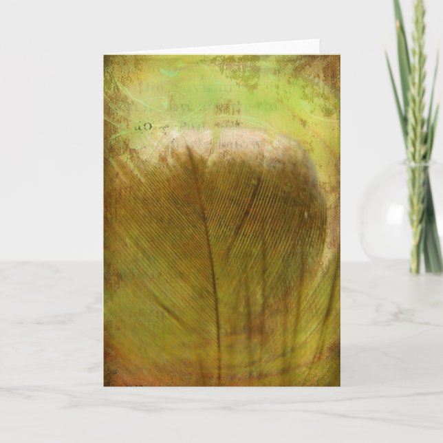 Beautiful Feather All Occasions Greeting Card (Front)