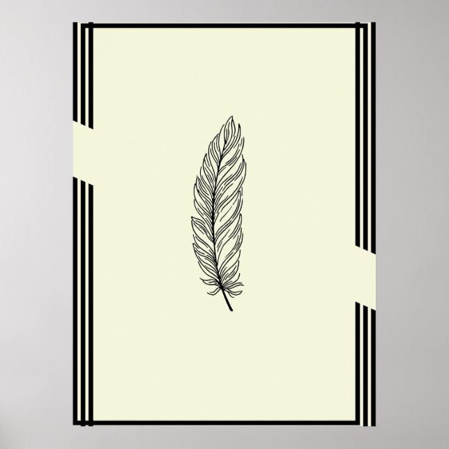Beautiful Feather Wall Poster (Front)