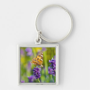 Beautiful Feeding Butterfly Key Chain