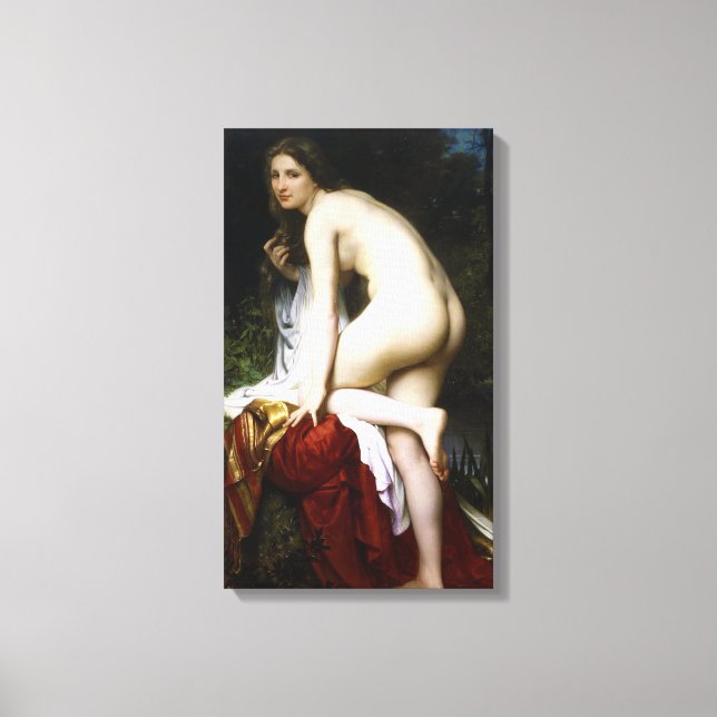 Beautiful Female Bather (by Bouguereau) Canvas Print (Front)