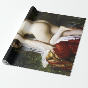 Beautiful Female Bather (by Bouguereau) Wrapping Paper