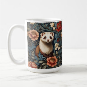 Beautiful Ferret William Morris Inspired  Coffee Mug