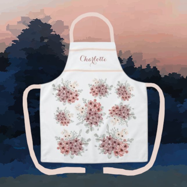 Beautiful Field Flower Bouquet Personalized Apron (Creator Uploaded)