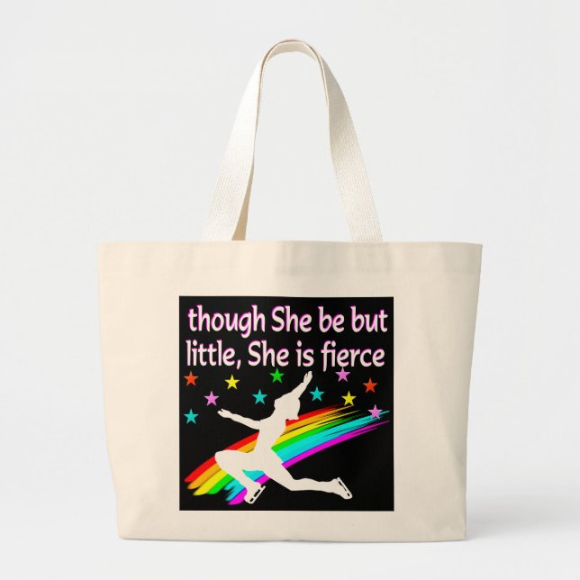 BEAUTIFUL FIGURE SKATING DESIGN LARGE TOTE BAG (Front)