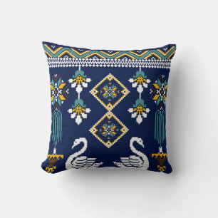 Beautiful figure tribal Ukrainian geometric ethnic Throw Pillow