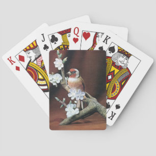 Beautiful Finch on a Branch Deck of Playing Cards