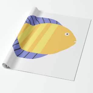 beautiful fish painting art wrapping paper