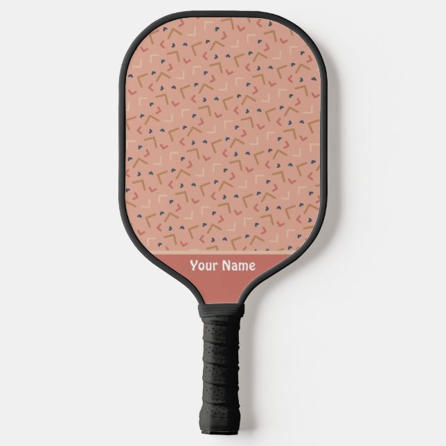 Beautiful Fitness Pattern Pro Pickleball Paddle (Back)