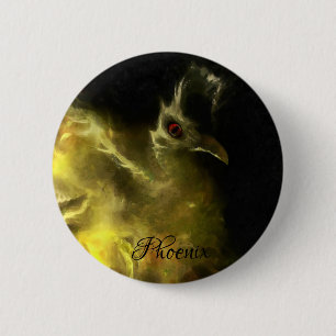 Beautiful flame Little Phoenix 2 Inch Round Button