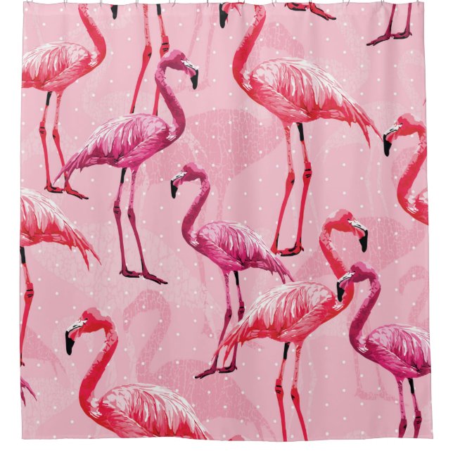 Beautiful Flamingo Bird Pink Seamless Pattern illu (Front)