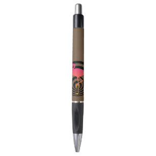 Beautiful flamingo in circles pen