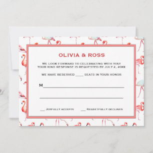 Beautiful Flamingos Response Cards