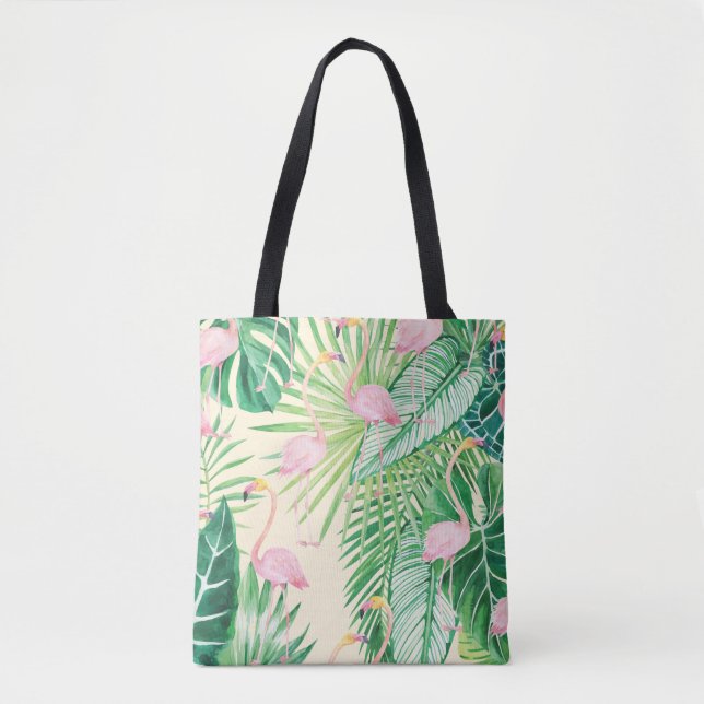 ★ Beautiful Flamingos Tote Bag (Front)