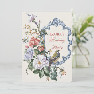 Beautiful Flora Fauna art Invitation