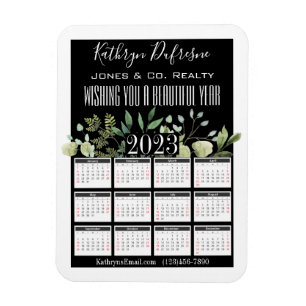 Beautiful Floral 2023 Personalized Magnet