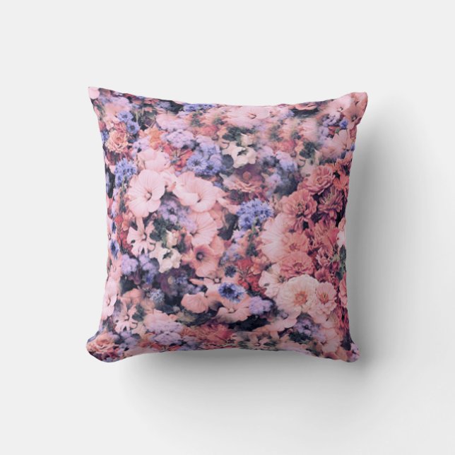 Beautiful Floral Accent Pillow (Front)