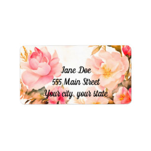 Beautiful floral address labels