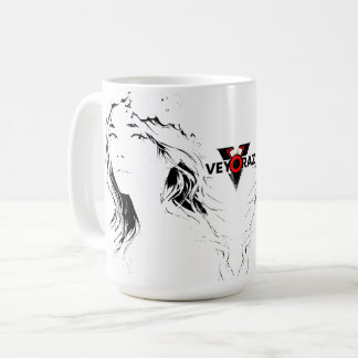 Beautiful Floral Anime Girl – Soft Pastel Aesthe Coffee Mug