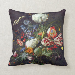 Beautiful floral art throw pillow