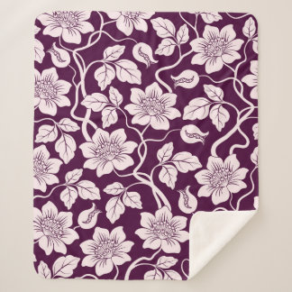 Beautiful Floral Background Sherpa Blanket