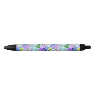 Beautiful Floral  Black Ink Pen