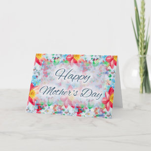 Beautiful Floral Blank Mother's Day Card d3