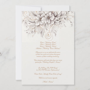 Beautiful Floral Botanical Wedding invitation 