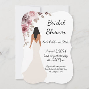 beautiful floral bridal shower invitation