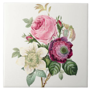 Beautiful Floral Ceramic Tile